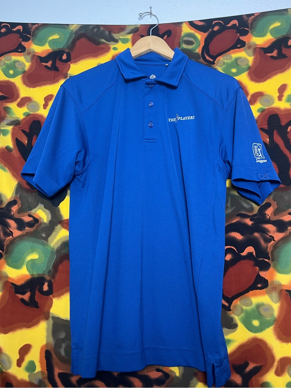 TPC The Players Cutter & Buck Blue Mens Polo